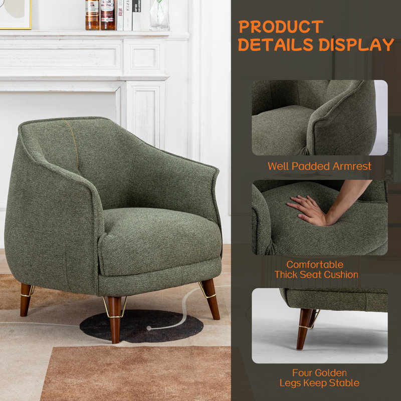 Oliver Janard Upholstered Armchair & Reviews Wayfair